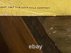1947 Original Cocacola Take Some Home Cardboard Easel Sign Great Condition