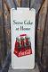 1948 Coca Cola 6 pack pillister Sign. 40inx18in. Painted metal