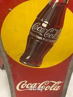 1948 Coca-Cola Vertical Yellow Sun Dot 55x 19 Sign Have a Coke Gas OIL SODA