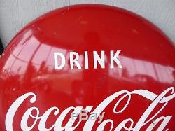 1949 Button Sign Drink Coca-Cola Sign of Good Taste 36in