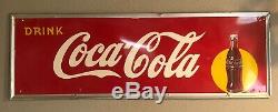 1949 ORIGINAL DRINK COCA COLA SIGN 54x18