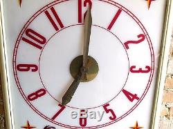1950'srare Large Coca Cola Bowling Electric Wall Clock. Twisted Wire Frame