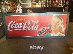 1950's 10' Coca-Cola COKE Masonite Building Advertising Sign Watch Video