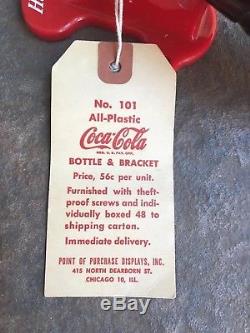 1950's COKE COCA COLA SODA BOTTLE DOOR PULL PUSH HANDLE MINT NOS CONDITION