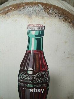 1950's Coca- Cola Button White, Rare! 24 Inch