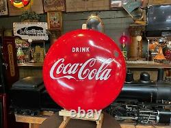 1950's Coca-Cola COKE 24 Porcelain Button Sign Watch Video