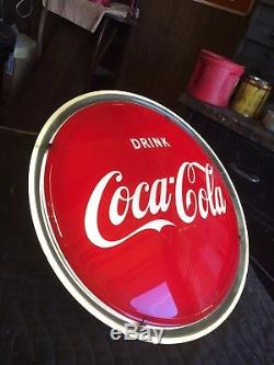 1950's Coca Cola Halo Button Sign