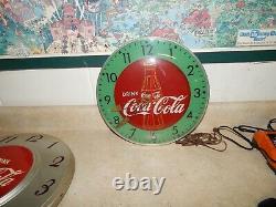 1950's Coca Cola Lighted Advertising Clock Pam Clock Co, Inc. New Rochelle, N. Y