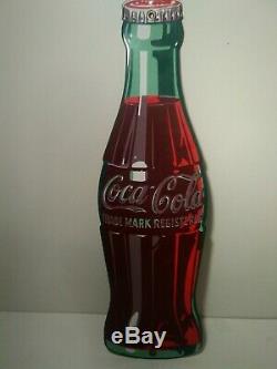 1950's Coca Cola Porcelain Bottle Sign