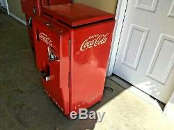 1950's Coca Cola Vending Machine Cooler Cavalier C27 Soda Fountain Sign COKE OLD