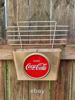 1950's Coca-Cola Wall Sconce light sign metal body glass button by Price Bros