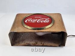 1950's Coca-Cola Wall Sconce light sign metal body glass button by Price Bros