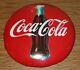 1950's Coca-cola 24 Button Sign With Bottle And Script Logo Am 124