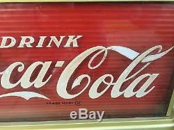 1950's Coke Cola Clock Light Up Counter Top Vintage Display Sign Diner
