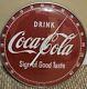 1950's DRINK COCA-COLA'Sign Of Good Taste' Bubble Glass Advertising Thermometer