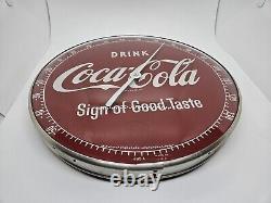 1950's DRINK COCA-COLA'Sign Of Good Taste' Bubble Glass Advertising Thermometer