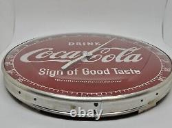 1950's DRINK COCA-COLA'Sign Of Good Taste' Bubble Glass Advertising Thermometer