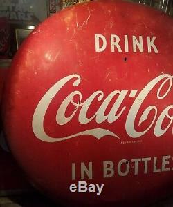 1950's Original 48 Coca Cola Button Sign