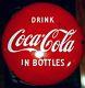 1950's Original 48 Coca Cola Porcelain Button Coke Sign Vintage Soda Pop