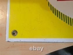 1950's Original COCA COLA FOUNTAIN SERVICE Soda PORCELAIN ADVERTISING Sign