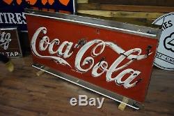 1950's RARE Coca Cola porcelain NEON sign WILL SHIP Soda POP advertising