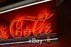 1950's RARE Coca Cola porcelain NEON sign WILL SHIP Soda POP advertising
