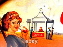 1950's Vintage Coca Cola Hand Painted Sign, 3D Coke Bottle, Unique Find, V-Rare
