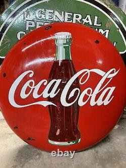 1950's Vintage Coca-Cola Soda Advertising Porcelain Round Button 24