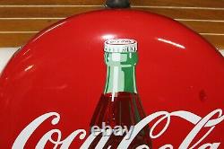 1950's Vintage Coca-Cola Soda Advertising Porcelain Round Button 24