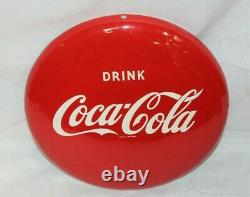1950's Vintage Coca-Cola Tin Round Button Drink Coke In Bottles 12