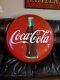 1950s 36 Inch Original Coca-Cola Button Advertising Sign