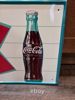 1950s/60s Coca-Cola Sign of Good Taste Fishtail Sign STUNNING NOS Condition