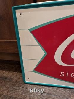 1950s/60s Coca-Cola Sign of Good Taste Fishtail Sign STUNNING NOS Condition