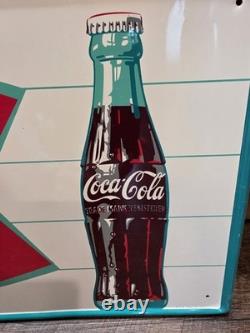 1950s/60s Coca-Cola Sign of Good Taste Fishtail Sign STUNNING NOS Condition