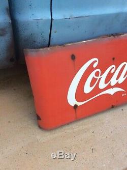 1950s COCA COLA Porcelain Sled Sign