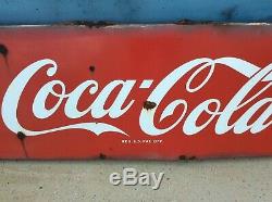 1950s COCA COLA Porcelain Sled Sign