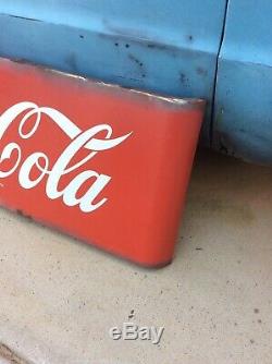 1950s COCA COLA Porcelain Sled Sign