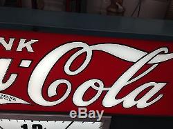 1950s COCA COLA diner clock with Backlit Advertising sign
