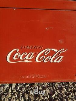 1950s Coca Cola Cavalier Airline Cooler Coke Airplane Picnic Sign Vintage Retro