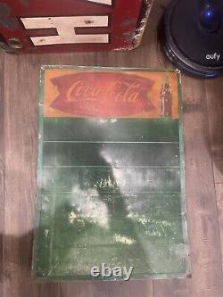 1950s Coca Cola Fish Tail Menu Chalkboard 28 x 19