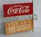 1950s Coca Cola KAY DISPLAY FLANGE Please Pay Cashier SIGN