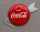 1950s NOS 12 COCA COLA BUTTON SIGN with ARROW & Bracket Coke