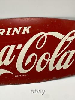 1950s ORIGINAL FISHTAIL COCA COLA SIGN