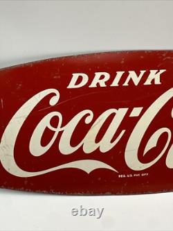 1950s ORIGINAL FISHTAIL COCA COLA SIGN