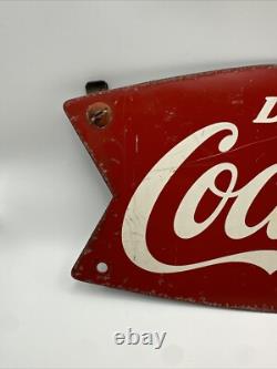 1950s ORIGINAL FISHTAIL COCA COLA SIGN