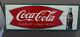 1950s SOGT Coca Cola Fishtail Sign with Bottle Near Mint