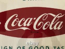 1950s, Vintage, Original, Large Coke Corrugated Cardboard Banner Sign, Ex/Ex+