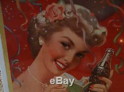 1951 Coca Cola Cardboard Party Girl