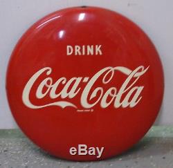 1951 Drink Coca Cola 12 Button Sign Very Clean