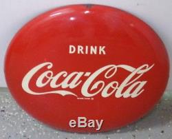 1951 Drink Coca Cola 12 Button Sign Very Clean